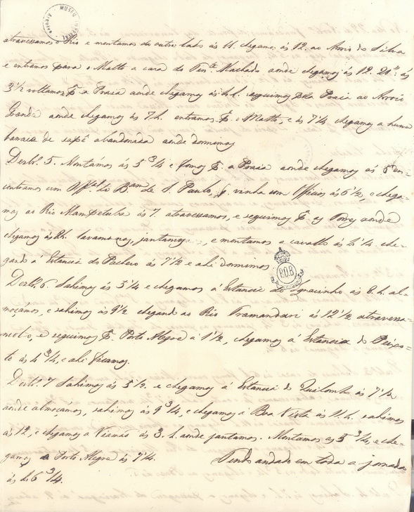 Carta D. Pedro, 8 de dezembro de 1826. Fonte Museu Imperial, Petrópolis, RJ.