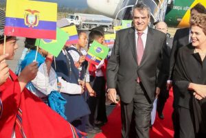  A presidenta Dilma Rousseff na chegada ao EquadorRoberto Stuckert Filho/PR