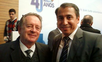 Luciano e o presidente da Amlinorte, Silvio Fofonka 