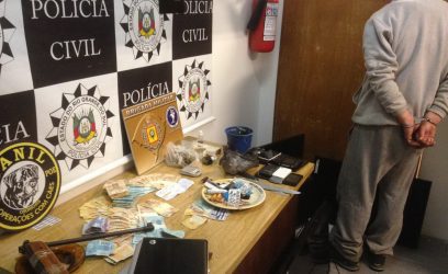 Homem é preso com maconha, cocaína, haxixe e cerca de 14 mil em residência de Osório
