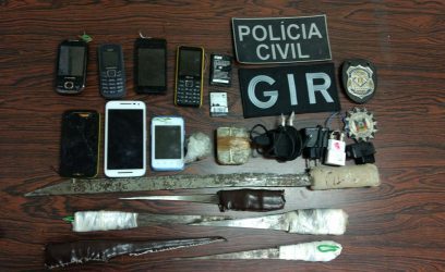 Apreendidas drogas, celulares e armas em galeria da penitenciária de Osório