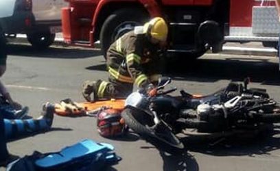 Casal fica ferido em acidente envolvendo moto e carro em Osório
