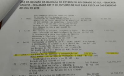 Ponte: Bancada Gaúcha no Congresso aumenta valor de emenda para R$ 30 milhões