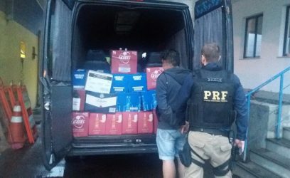 PRF apreende em Osório carga de bebidas irregular avaliada em mais de R$ 30 mil