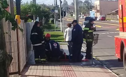 Acidente envolvendo moto e bicicleta deixa uma pessoa ferida em Osório