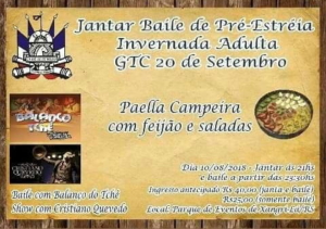Jantar baile de pré estreia da Invernada Adulta do GTC 20 de Setembro acontece em Xangri-Lá
