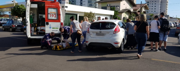 Colisão entre veículos deixa mulher ferida no centro de Osório