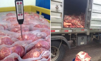 Quase uma tonelada de produtos de origem animal são apreendidos em Osório